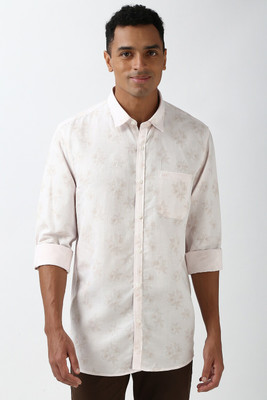PETER ENGLAND Men Printed Casual White Shirt