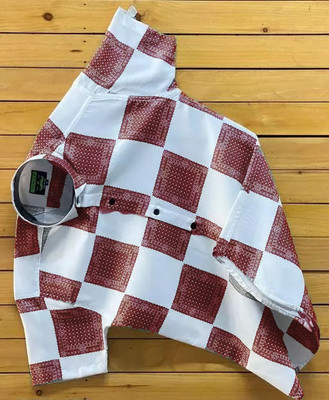 dream believe fashion Men Printed Casual Maroon, White Shirt