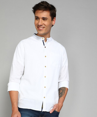 WROGN Men Solid Casual White Shirt