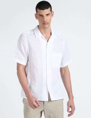 Calvin Klein Jeans Men Solid Casual White Shirt