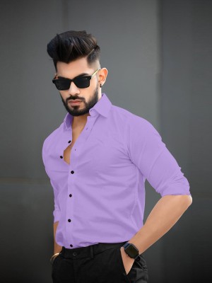 SOLSTICE Men Solid Casual Purple, Multicolor Shirt