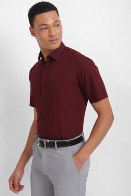 Allen Solly Men Solid Formal Maroon Shirt
