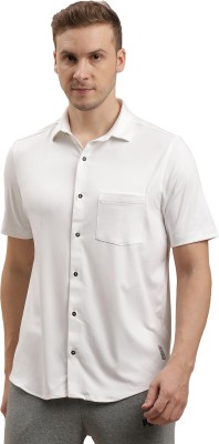 TURTLE Men Solid Casual White Shirt