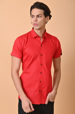 Lee Cross Men Solid Casual Red Shirt