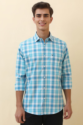 Allen Solly Men Checkered Casual White Shirt