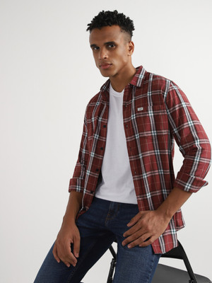 LEE Men Checkered Casual Multicolor Shirt