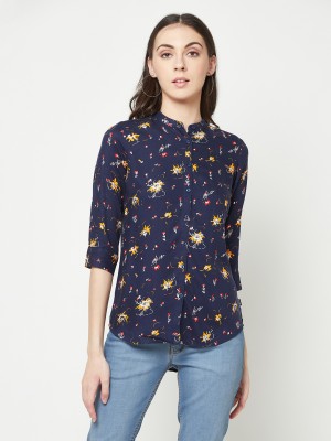 CRIMSOUNE CLUB Women Printed Casual Multicolor Shirt