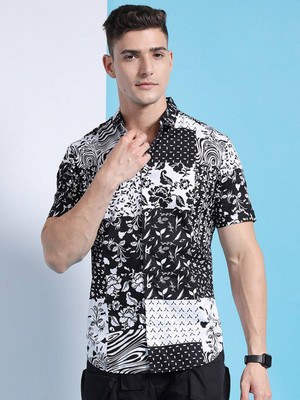 The Indian Garage Co. Men Printed Casual Black Shirt