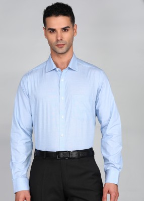 PARK AVENUE Men Solid Formal Blue Shirt