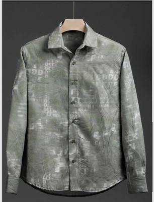 Abizzstore Retails Surat Men Floral Print Casual Green Shirt