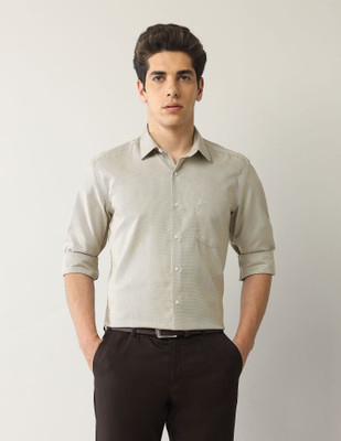 ARROW Men Printed Formal Brown Shirt