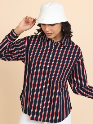 Tokyo Talkies Women Striped Casual Multicolor Shirt