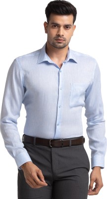 Raymond Men Self Design Formal Blue Shirt