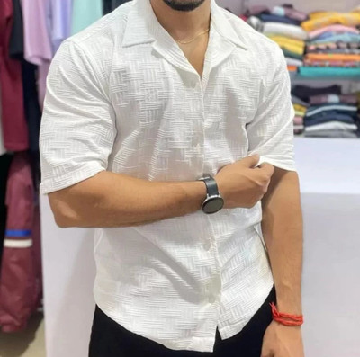 Radiance Creations Men Self Design Casual Multicolor Shirt