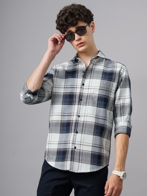 Paul Street Men Checkered Casual Grey Shirt