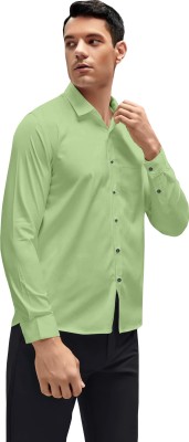 Heeva Men Solid Casual Light Green Shirt