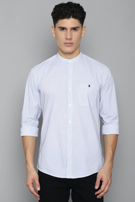 LOUIS PHILIPPE Men Striped Casual Light Blue, White Shirt