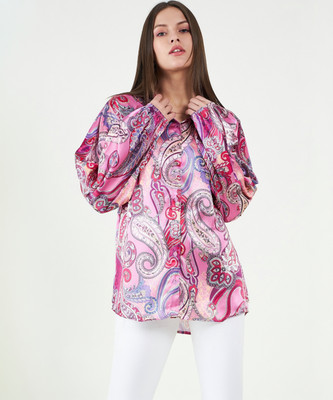 HouseOfCommon Women Printed Casual Pink Shirt