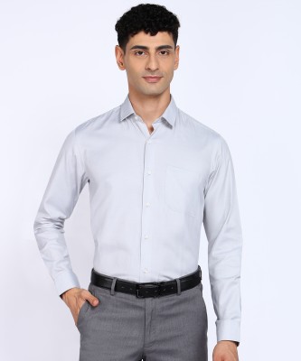 PETER ENGLAND Men Solid Formal Grey Shirt