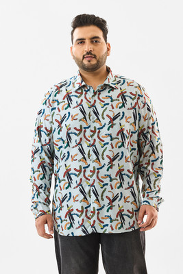 Snitch Men Printed Casual Multicolor Shirt