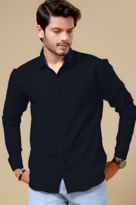 Marmic Fab Men Solid Casual Black Shirt