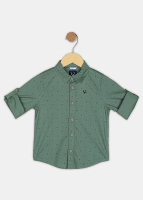 Allen Solly Boys Printed Casual Green Shirt