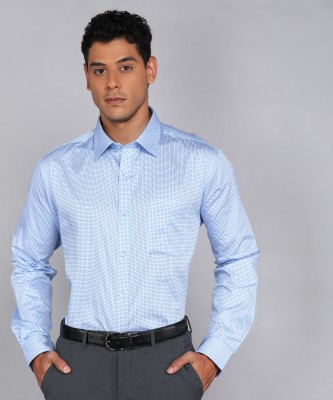 Raymond Men Floral Print Formal Blue Shirt