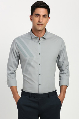 PETER ENGLAND Men Solid Formal Grey Shirt