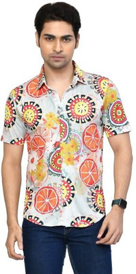 altius Men Printed Casual Grey, Red Shirt