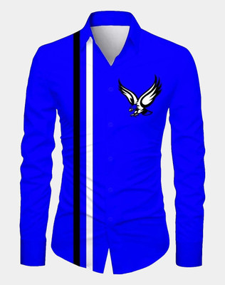 AviraEnterprise Men Printed Casual Blue Shirt