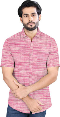 Priya Enterprises Men Printed Casual Pink Shirt