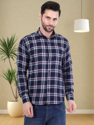 Marc Luarente Men Checkered Casual Multicolor Shirt