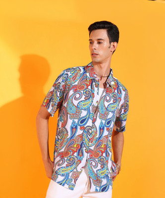Yash Gallery Men Printed Casual Multicolor Shirt