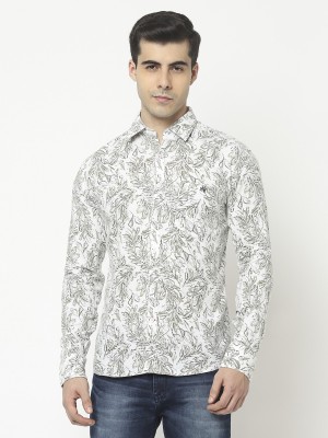 CRIMSOUNE CLUB Men Printed Casual White Shirt