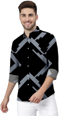 TANISHA FASHION Men Printed Casual Black, Grey Shirt