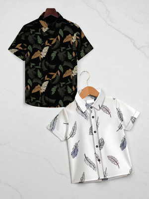 RAVYA TRENDZ Boys Printed, Checkered Casual Multicolor Shirt