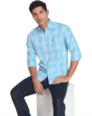 Arrow Sport Men Checkered Casual Light Blue, White Shirt