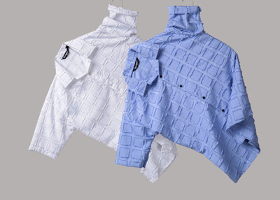 Lunice Men Self Design Casual Light Blue, White Shirt(Pack of 2)