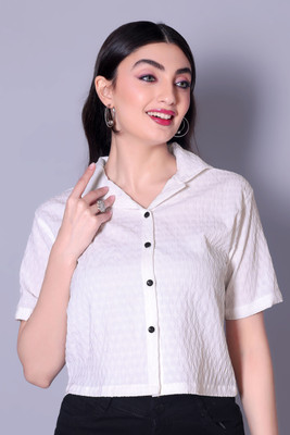 dream believe fashion Women Self Design Casual Multicolor Shirt