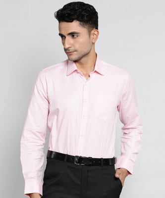 VAN HEUSEN Men Self Design Formal Pink Shirt