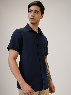 Spykar Men Solid Casual Blue Shirt