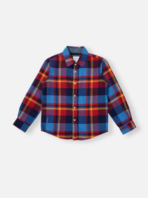 Pepe Jeans Boys Checkered Casual Multicolor Shirt