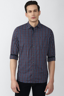 VAN HEUSEN Men Checkered Casual Multicolor Shirt