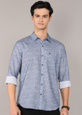WROGN Men Printed Casual Blue Shirt