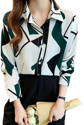 Sheden lopez Women Printed Party Cream Shirt