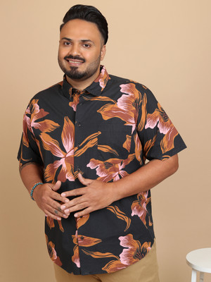 HIGHLANDER Men Printed Casual Black Shirt