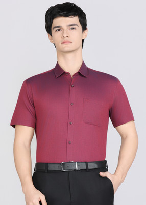 PETER ENGLAND Men Checkered Formal Red Shirt