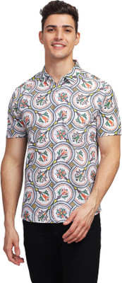 Bullmer Men Printed Casual Multicolor Shirt