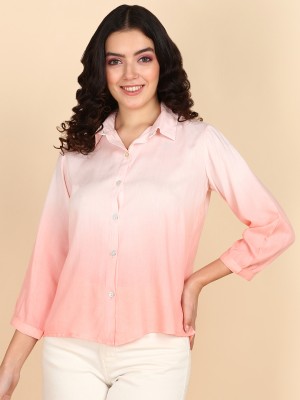 METRONAUT Women Dyed/Ombre Casual Cream Shirt