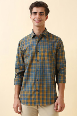 Allen Solly Men Checkered Casual Blue Shirt